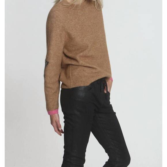NEW LABEL+THREAD darling cozy crew top in ginger